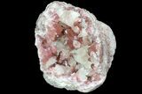 Pink Amethyst Geode With Calcite (NEW FIND) - Argentina #78673-3